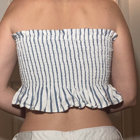 White and Blue Tube Top - Picture 3 of 3